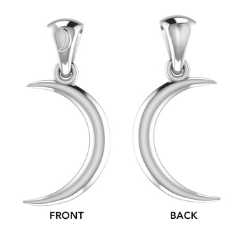 Crescent Moon Sterling Silver Pendant TPD6463